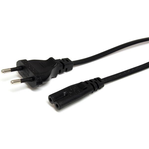 StarTech Standard Laptop Power Cord - EU to C7 - Power cable (250 VAC) - Euro plug (M) - IEC 320 EN 60320 C7 - 1.0m - Black - Europe (PXTNB2SEU1M) - PXTNB2SEU1M