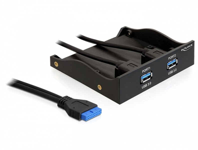 Panneau avant USB 3.0 Delock 2 ports