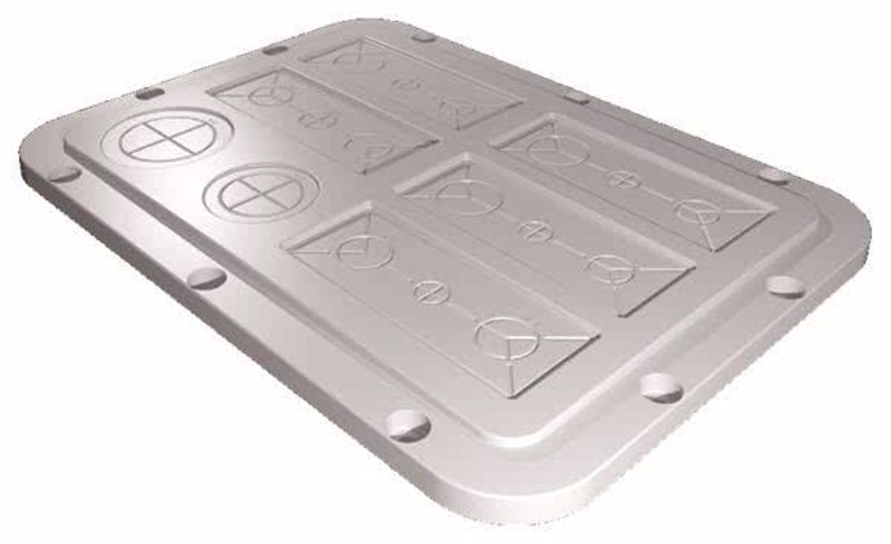 Rittal AX 2565.200 Flange plate LxW 221x301mm plastic gray 1pc - 2565200