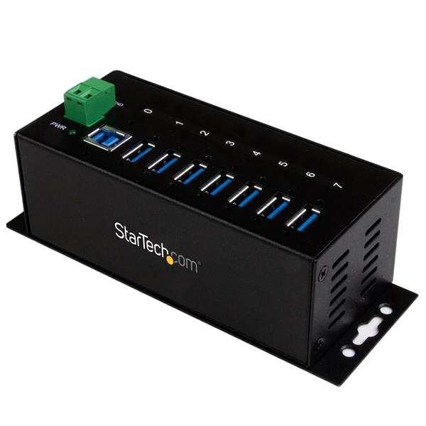 StarTech Industrial 7 Port USB3.0 Hub with Surge Protection - Hub - 7 x SuperSpeed ​​USB3.0 - DIN rail mountable, wall mountable (ST7300USBME) - ST7300USBME