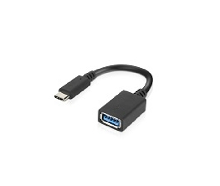 USB adapter - USB Type A (F) to USB-C (M) - USB 3.0 - 5 V - 2 A - 14 cm - for IdeaPad 3 15, ThinkC - 4X90Q59481