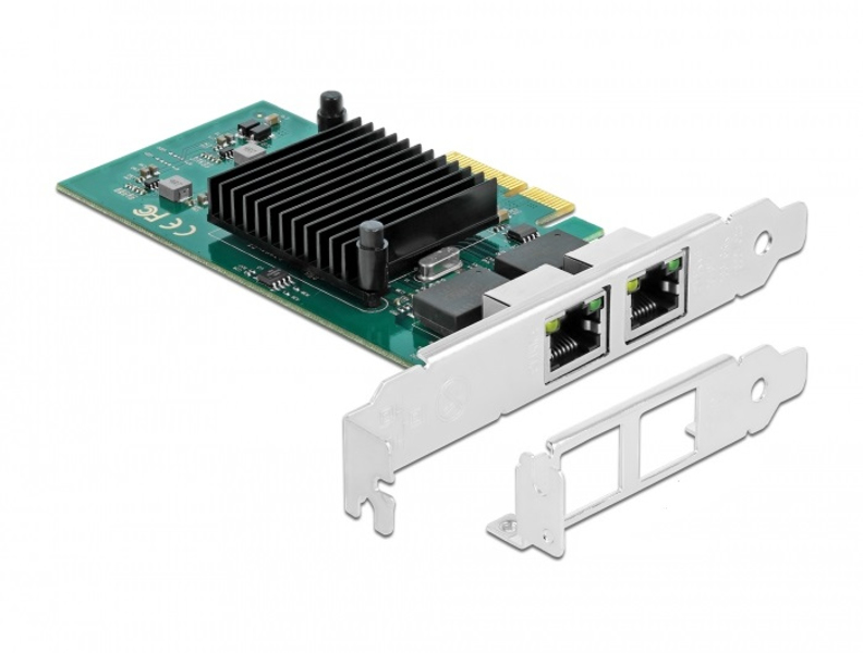 Adaptateur réseau Delock - PCIe 2.0 x4 profil bas - Gigabit Ethernet x 2
