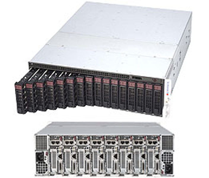 SuperMicro 19" 3HE Cloud Blade Server Barebone, 8 Nodes, for Xeon E3 - SYS-5037MC-H8TRF
