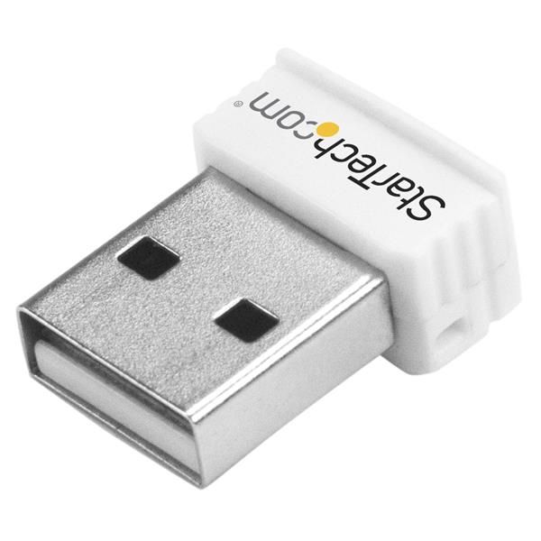 StarTech USB 150Mbps Mini Wireless N Network Adapter - 802.11n/g 1T1R USB WiFi Adapter - White USB Wireless Adapter - Wireless NIC (USB150WN1X1W) - Network Adapter - USB 2.0