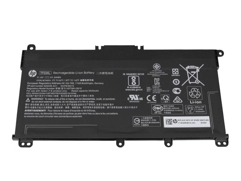 HP Pavilion Battery 3C 41Whr 3.6Ah LI TF (920070-856) - 920070-856