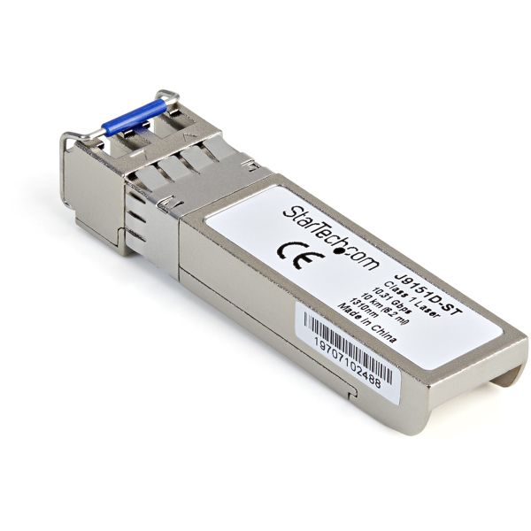 StarTech J9151D-ST transceiver module (SFP+ modules, 10GBase-LR HP compatible, fiber optic, 1310nm, LC single mode with DDM) - SFP+ transceiver module (equivalent to: HP J9151D) - 10 GigE - 10GBase-LR - LC single mode - up to 10 km - 1310 nm - for HPE Aruba 25 - J9151D-ST