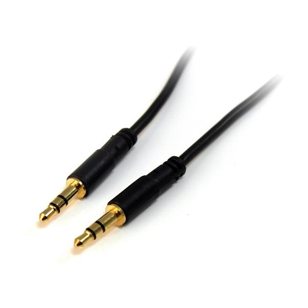 StarTech 3.5 mm jack stereo audio cable - St/St - audio cable - 28 AWG - Mini-Phone Stereo 3.5 mm (M) - Mini-Phone Stereo 3.5 mm (M) - 91cm - Black (MU3MMS) - MU3MMS