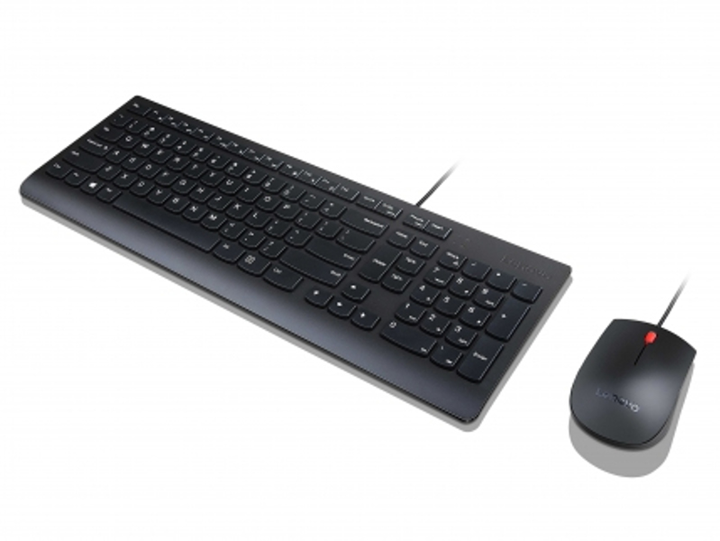 Essential Wired Combo - Tastatur-und-Maus-Set - USB - Deutsch - för IdeaPad 3 15, ThinkCentre M70a Gen 2, ThinkCentre neo 50, V50t Gen 2-13 - 4X30L79897