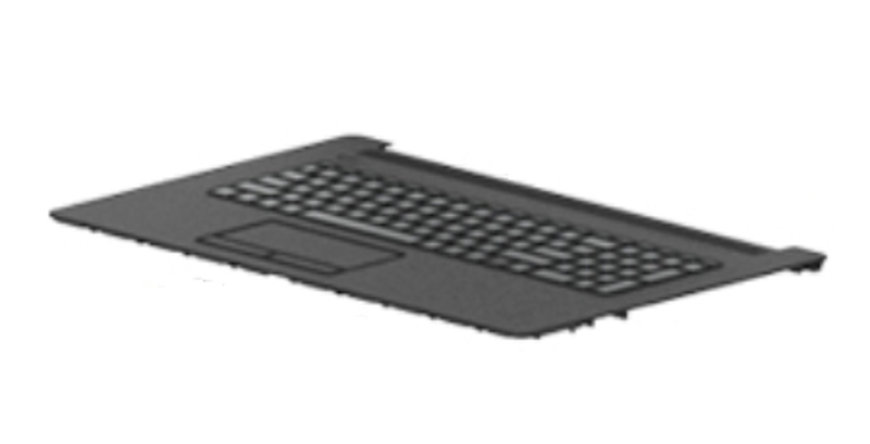 Clavier HP L22750-041 avec boîtier supérieur DE noir brossé