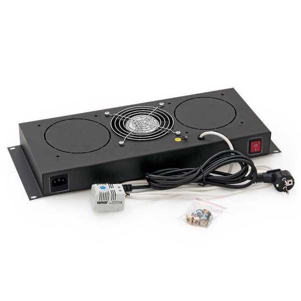 19" wall housing RBA-6+RUA series fan unit expandable with 1x fan - RAB-CH-X24-X1