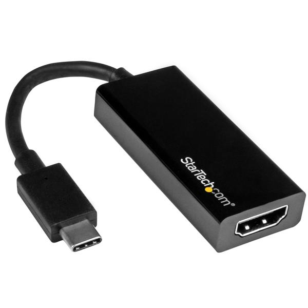 StarTech USB-C to HDMI adapter - Thunderbolt 3 compatible - Black - 4K 30Hz - external video adapter - Black - CDP2HD