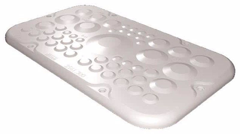 Rittal plastic AX 2561300 Plaques de bride, pour AX, BT : 256x149 mm