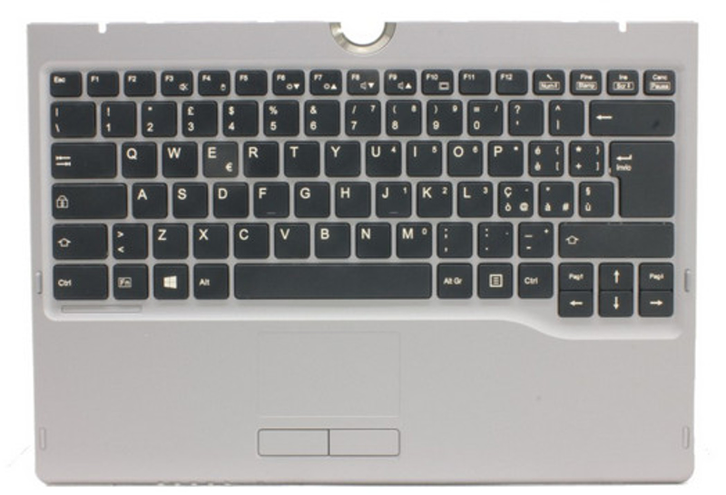 Fujitsu CP628750-XX German Keyboard Topcase Gray