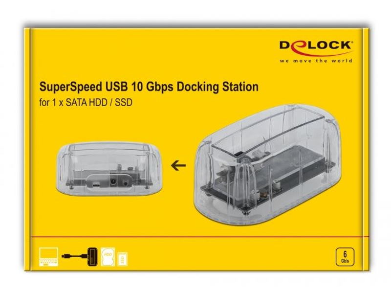 Delock 64089 - Boîtier pour disque dur/SSD - 2,5/3,5"
