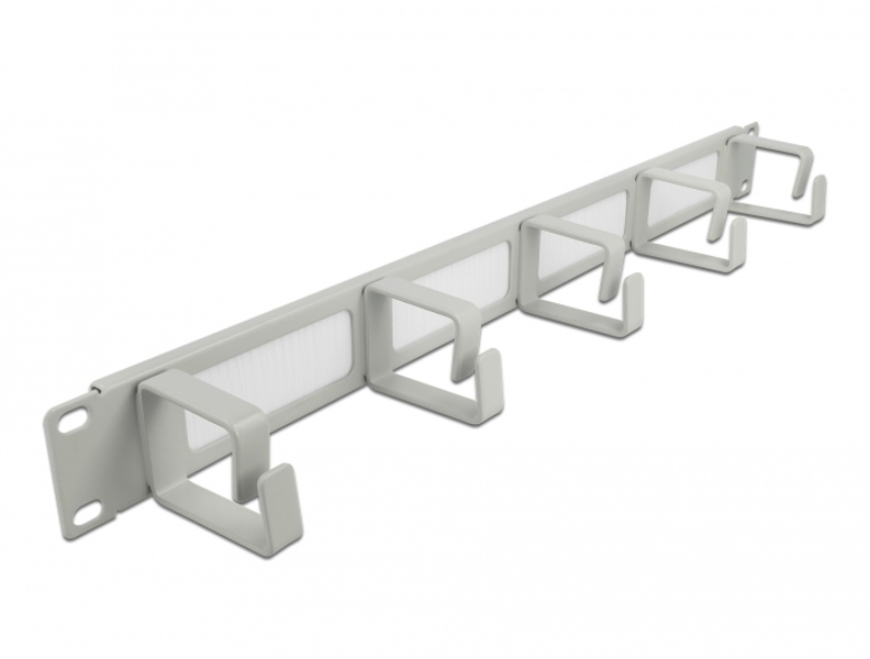 Delock 66544 - Panneau de gestion des câbles - Gris - Métal - 1U - 483 mm - 65 mm