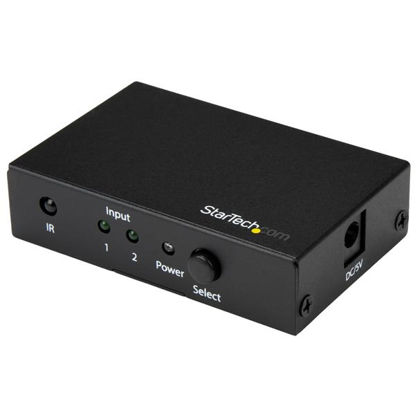 StarTech 2-Port HDMI Switch - 4K HDMI Switch Box - Ultra HD 4K 60Hz - Video/Audio Switch - 2 x HDMI - Desktop (VS221HD20) - VS221HD20