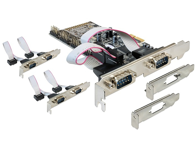 Carte PCIe Delock > 6x adaptateur série - série