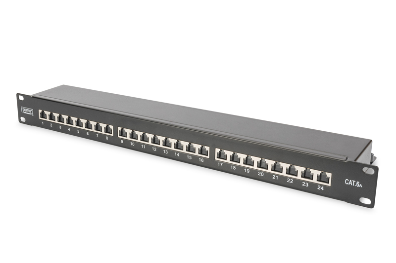 DIGITUS DN-91624S-EA-B CAT6A Patch Panel 24Port 1U - DN-91624S-EA-B