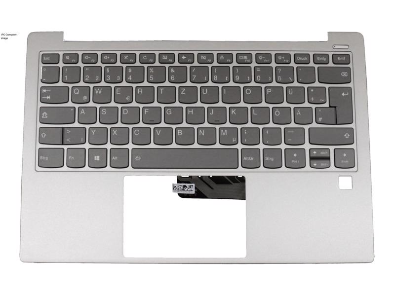 5CB0S72876 Tastatur inkl. Topcase DE (deutsch) grau/silber mit Backlight