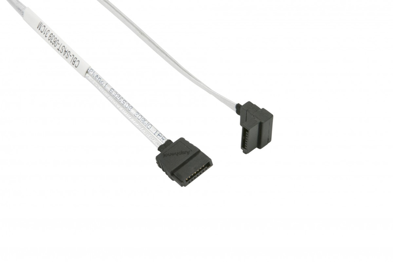 Câble SATA SuperMicro - SATA vers SATA à angle droit - 31cm - Rond (CBL-SAST-0639)