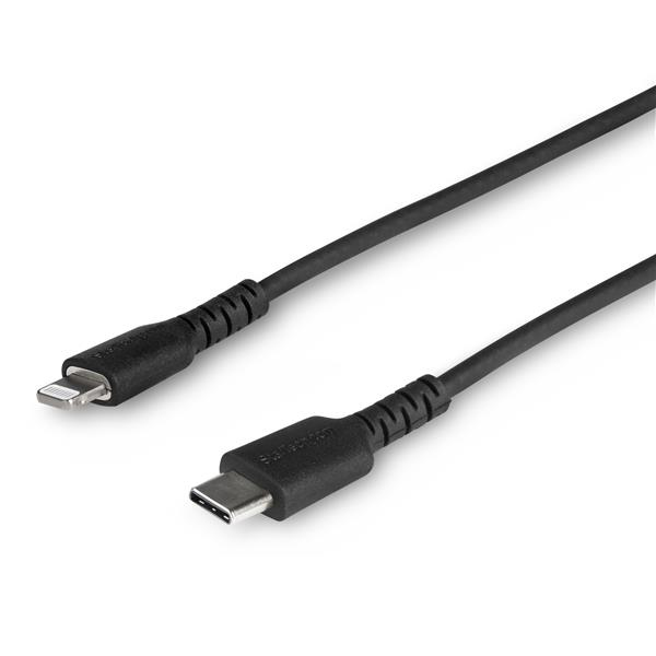 StarTech 1m USB C to Lightning Cable - iPhone iPad Fast Charging Durable Black Charge & Sync Cord w/Aramid Fiber Apple MFI Certified - Lightning cable - Lightning / USB 2.0 - 1 m - RUSBCLTMM1MB