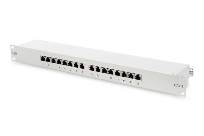 Panneau DIGITUS CAT6 16 ports gris