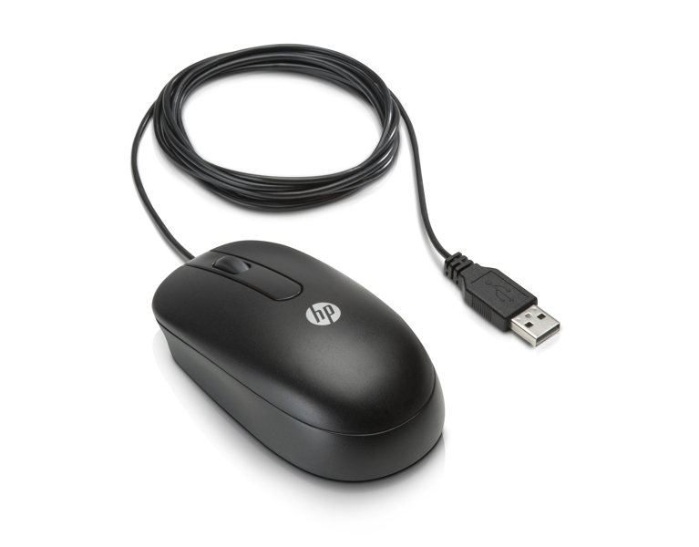 Souris laser USB HP à 3 boutons, noire