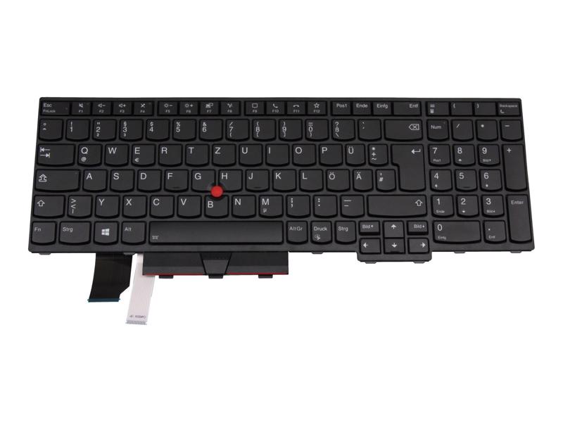 5N20W68300 Tastatur DE (deutsch) Svart/Svart mit Backlight und Mouse-Stick