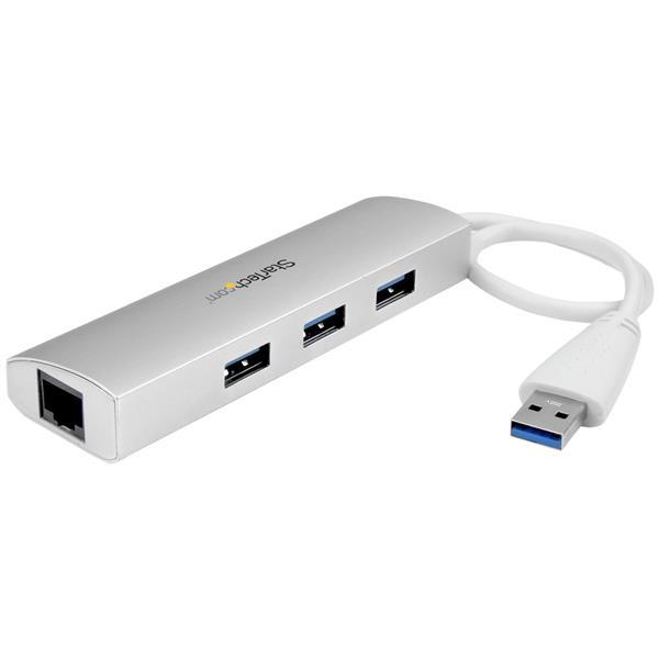 StarTech Hub USB 3.0 portable à 3 ports Gigabit Ethernet