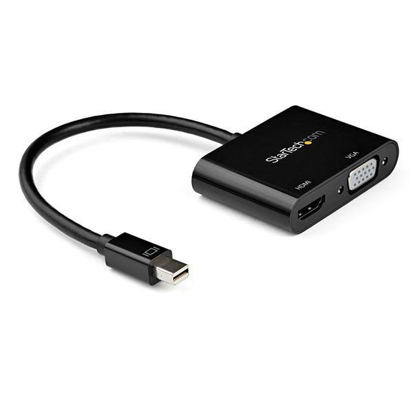 StarTech Mini DisplayPort to HDMI VGA Adapter - mDP 1.2 HBR2 to HDMI 2.0 4K 60Hz or VGA Video Monitor Converter - TB2 Compatible - Video Interface Converter - Mini DisplayPort / HDMI / VGA - MDP2VGAHD20