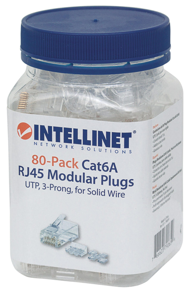 Lot de 80 fiches modulaires RJ45 Cat6A - UTP