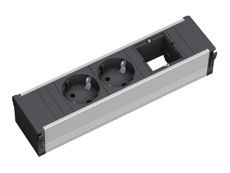 Bachmann 912.003 - 2 prises AC - Noir - Argent