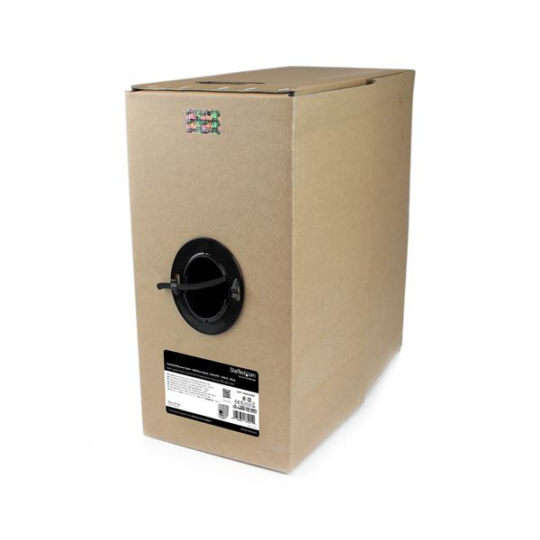 StarTech Bulk Cat6 Ethernet Cable - 1000 ft. - Solid - CMR-Rated - Black - 304.9 m - Cat6 - Black - WIR6CMRBK