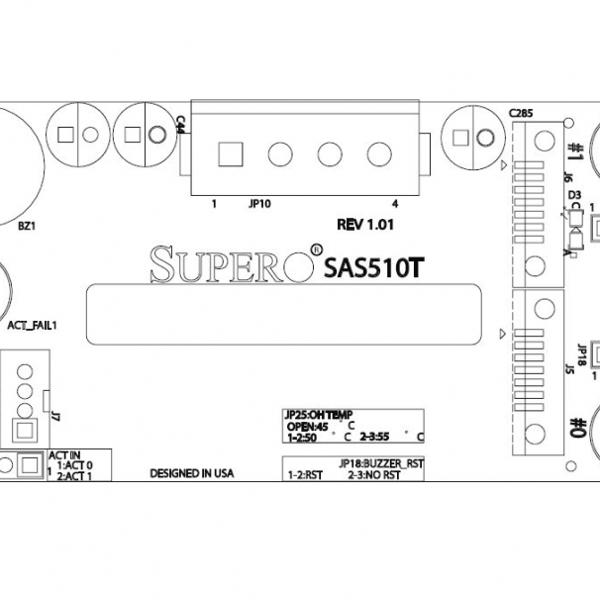 SuperMicro 1U, fond de panier SAS, x2 disques durs 2,5", SC510