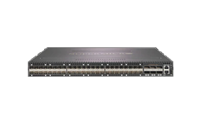 SuperMicro SSE-F3548S, 25/100GbE Ethernet Switch, 1U, 48x 25GbE SFP28, 6x 100GbE QSFP28, Airflow: C2P, 2x PSU