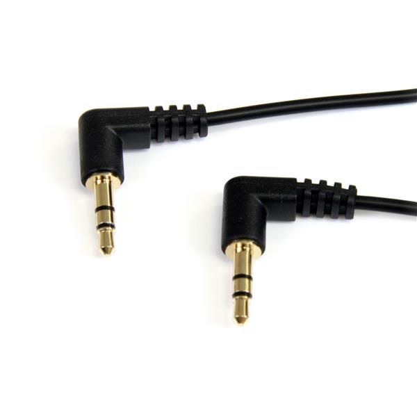StarTech Câble audio stéréo fin 3,5 mm à angle droit de 3 pieds