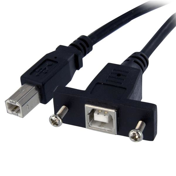 StarTech 3ft Panel Mount USB Cable B to B - USBPNLBFBM3