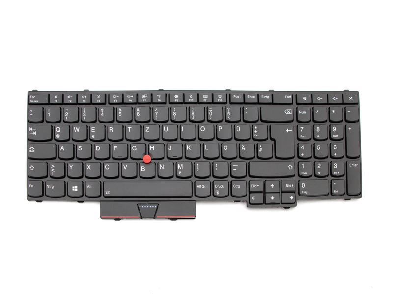 79N0019 Tastatur DE (deutsch) Svart/Svart matt mit Backlight und Mouse-Stick