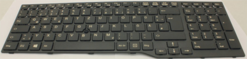Fujitsu CP733813-XX German Keyboard Matte Mouse-Stick