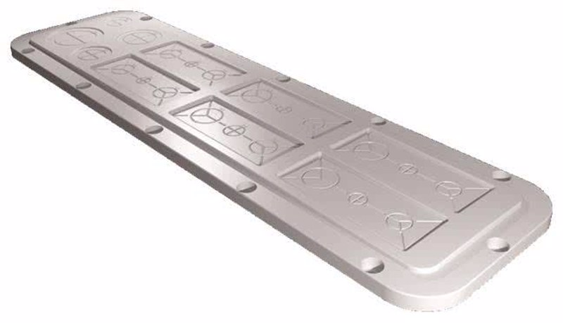 Rittal Plaque à bride en plastique AX modulaire pré-embossée Gr. 4 534x149mm