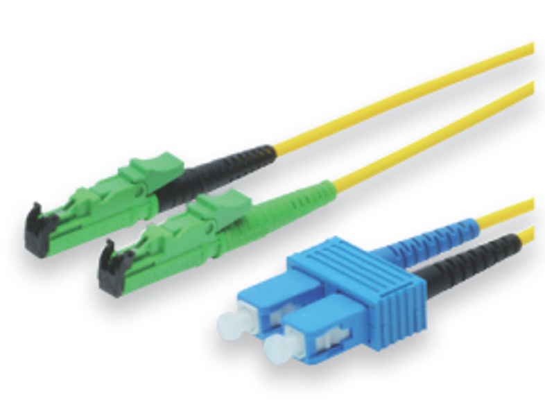 DIGITUS ASSMANN LWL Patchkabel E2000 (APC) auf LC (PC) DIAMOND Singlemode 09/125 Duplex Länge 3 m LSOH - AL-9E2000LC-03I-DM