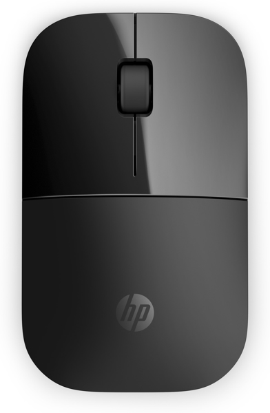 Souris optique sans fil ambidextre HP Z3700 RF 1 200 DPI, noire