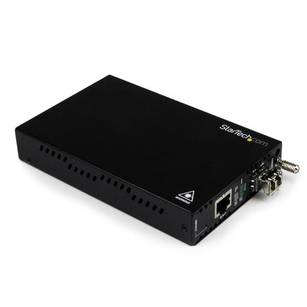 StarTech OAM Managed Gigabit Ethernet Fiber Media Converter MM LC 550.0m- Fiber media converter - 1000Base-LX, 1000Base-SX, 1000Base-TX, 1000Base-T - RJ-45 / LC Multi-Mode - 850 nm (ET91000LCOAM)