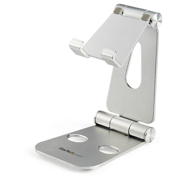 StarTech Universal Cell Phone and Tablet Holder - Foldable - Tablet / Cell Phone Stand - Multi-Angle - Smartphone Holder - Desk Stand - up to 33.00cm (13") - Silver (USPTLSTND) - USPTLSTND