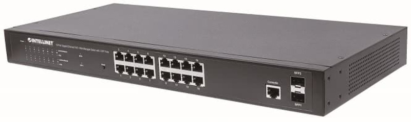 16-port Gigabit Ethernet PoE+ web-managed switch