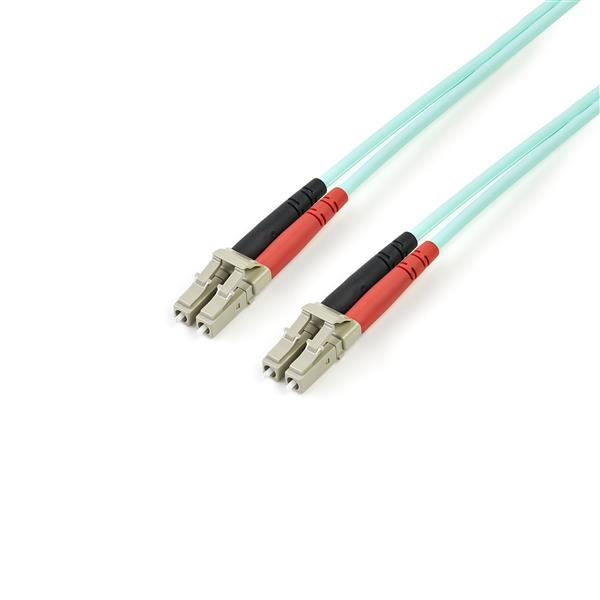 StarTech Aqua OM4 Duplex Multimode Fiber Optic Cable 3m - 450FBLCLC3