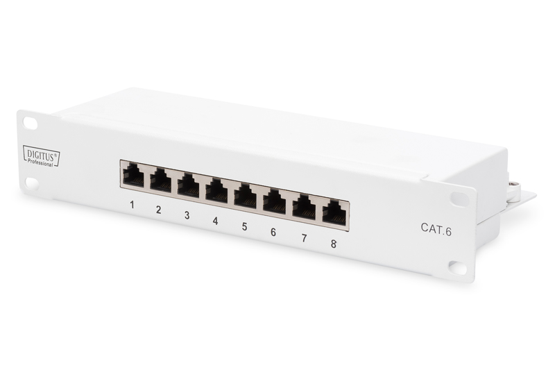 DIGITUS DN-91608S-G CAT6 Patch Panel 8-Port RJ45