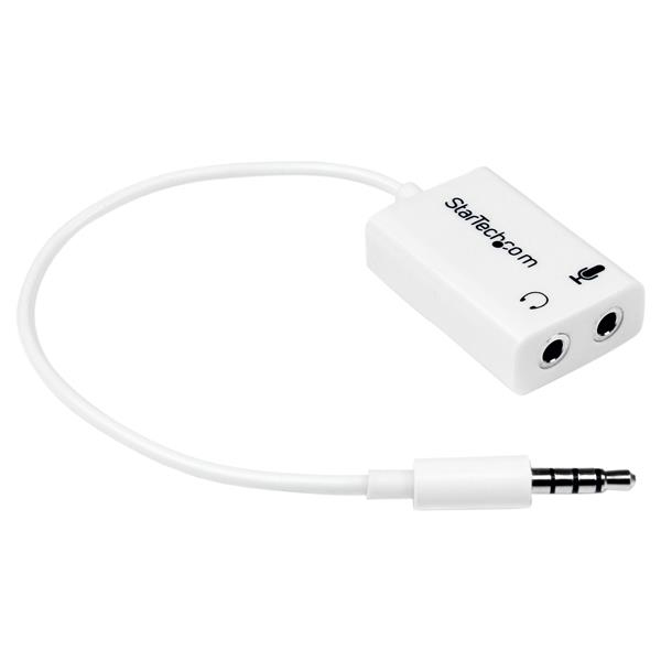 StarTech.com 4 Position Microphone and Headphone Splitter 3.5 mm 4 Pin / 4 Pole Mic and Audio Combo Splitter Cable (MUYHSMFFADW) - Headset-Splitter - 15.25 cm - MUYHSMFFADW
