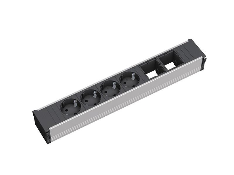 Bachmann 912.007 - 4 prises AC - Noir - Argent