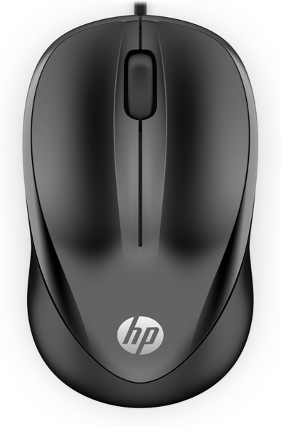 Souris filaire USB ambidextre HP 1000 noire (4QM14AA#ABB)